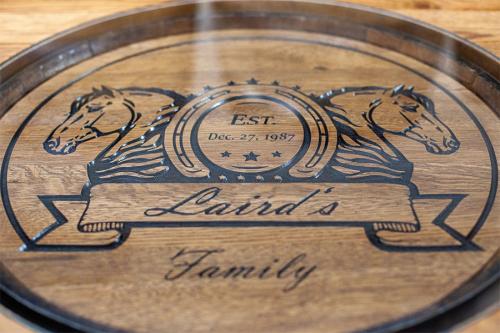 Engraved Barrel Table